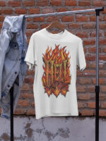Hot Flames Letter Graphic T-Shirt for Men - Bold Fire Design - TEE-1722 - Image 4