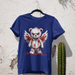 Fierce Angel Bear Graphic T-Shirt - TEE-1723