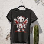 Fierce Angel Bear Graphic T-Shirt - TEE-1723 - Image 3