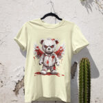 Fierce Angel Bear Graphic T-Shirt - TEE-1723 - Image 5