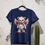 Fierce Angel Bear Graphic T-Shirt - TEE-1723 - Image 7