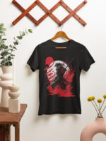 Samurai Warrior in Red Graphic Tee – Epic Battle Scene T-Shirt - TEE-1727 - Image 2