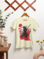 Samurai Warrior in Red Graphic Tee – Epic Battle Scene T-Shirt - TEE-1727 - Image 4