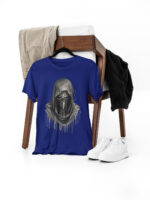 Dark Hooded Skull Art T-Shirt - Dripping Effect - TEE-1728