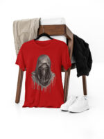 Dark Hooded Skull Art T-Shirt - Dripping Effect - TEE-1728 - Image 2