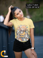 Cute Kitty Round Neck Female TEE | WTEE-297 - Image 5