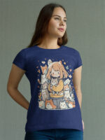 Cute Kitty Round Neck Female TEE | WTEE-297 - Image 3