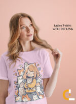 Cute Kitty Round Neck Female TEE | WTEE-297 - Image 7