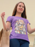 Cute Kitty Round Neck Female TEE | WTEE-297 - Image 2