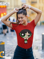 Powerpuff Girl Design Graphic Printed T-shirt - WTEE-298 - Image 2
