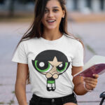 Powerpuff Girl Design Graphic Printed T-shirt - WTEE-298