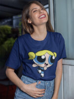 Bubbles Powerpuff Girl Cartoon Graphic Ladies T-shirt - WTEE-299