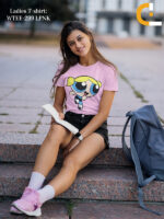Bubbles Powerpuff Girl Cartoon Graphic Ladies T-shirt - WTEE-299 - Image 6