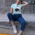 EVAA Animated Crewneck Ladies Tee - WTEE-307