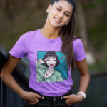 Figure Graphic Crew Neck Ladies Tee - WTEE-332