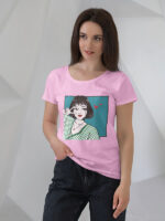 Figure Graphic Crew Neck Ladies Tee - WTEE-332 - Image 3