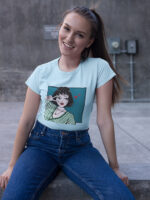 Figure Graphic Crew Neck Ladies Tee - WTEE-332 - Image 2
