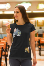 Peeking Tom & Jerry Womens T-Shirt - WTEE-333 - Image 3