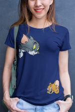 Peeking Tom & Jerry Womens T-Shirt - WTEE-333 - Image 2