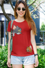 Peeking Tom & Jerry Womens T-Shirt - WTEE-333 - Image 4