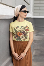 Trendy Floral Women's Graphic Tee - WTEE-335 - Image 2