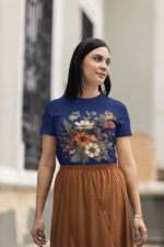 Trendy Floral Women's Graphic Tee - WTEE-335 - Image 6