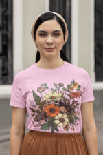 Trendy Floral Women's Graphic Tee - WTEE-335 - Image 3