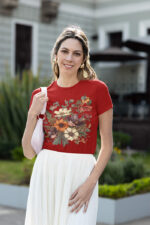 Trendy Floral Women's Graphic Tee - WTEE-335 - Image 5