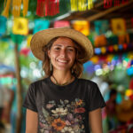 Trendy Floral Women's Graphic Tee - WTEE-335