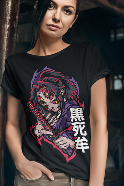 Kokushibo Anime Printed Ladies T-shirt - WTEE-340