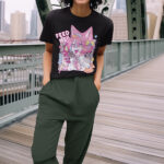 Noua Honda Anime Round Neck Ladies Tee - WTEE-345