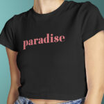 Paradise Letter Graphic Croped Top | CROP-035