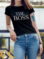 The Boss Letter Graphic Female T-shirt - WTEE-049 - Image 5