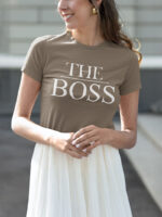 The Boss Letter Graphic Female T-shirt - WTEE-049 - Image 2