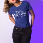 The Boss Letter Graphic Female T-shirt - WTEE-049