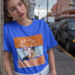 Floral Figure Graphic Ladies T-shirt - WTEE-70