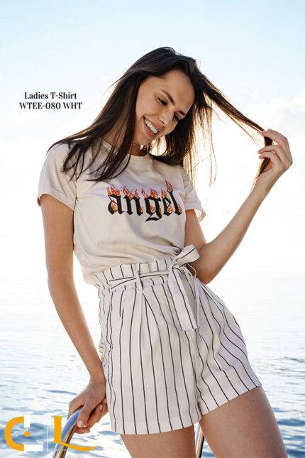 Angel Letter Graphic Summer Finest T-shirt | WTEE-080