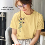Flower Sketch Simple Design Summer T-shirt - WTEE-081