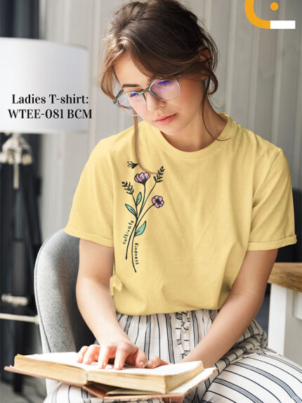 Flower Sketch Simple Design Summer T-shirt - WTEE-081
