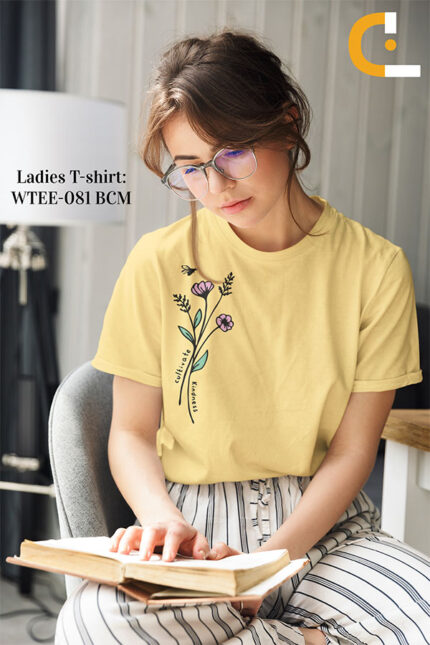 Flower Sketch Simple Design Summer T-shirt - WTEE-081