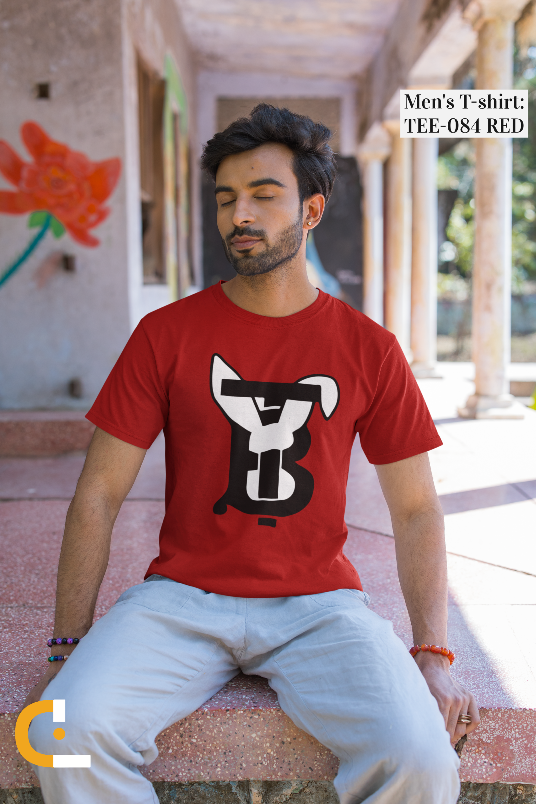 84 RED Burberry Mens T-shirt - TEE-084 - Image 1