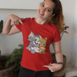 Tom & Jerry Design Printed Female T-shirt | WTEE-090