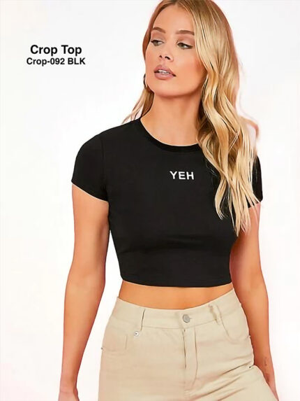 YEH Letter Graphic Crop Top | CROP-092