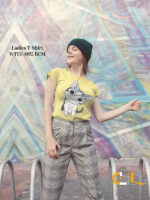 Kitty Design Crew neck Female T-Shirt | WTEE-095