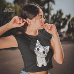 Printed Short Sleeve Crop top | CROP-095