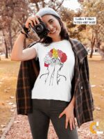 Floral & botanical Graphic Ladies T-shirt | WTEE-097 - Image 2