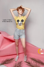 Mickey Mouse Design Casual Womens T-Shirt | WTEE-098