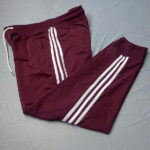 Comfortable Tracksuit Set with Classic Side Stripes -  Track jacket and Track Pant | Maroon Color TST-B4M - Image 3