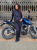 Comfortable Tracksuit Set with Classic Side Stripes for Everyday Wear | Black Color TST-B4B - Image 3