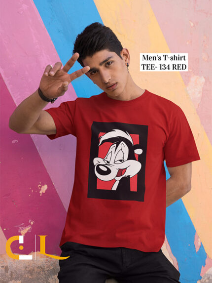 Cute Rabbit Designed Mens T-shirt - TEE-134